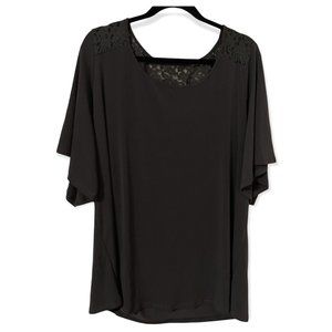 TORRID | Women's | Plus Size | Gray Bat Wing Blouse w/ Lace on Back | 3X